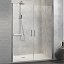 Mampara frontal Nardi 2 puertas abatibles plata brillo para ducha de Kassandra